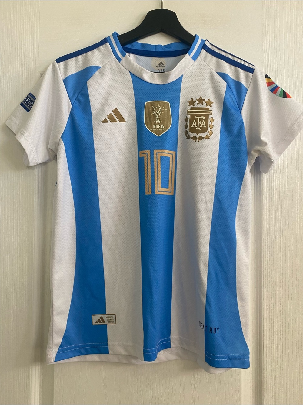 adidas  FIFA World Champions Youth Soccer Jersey - White & Blue